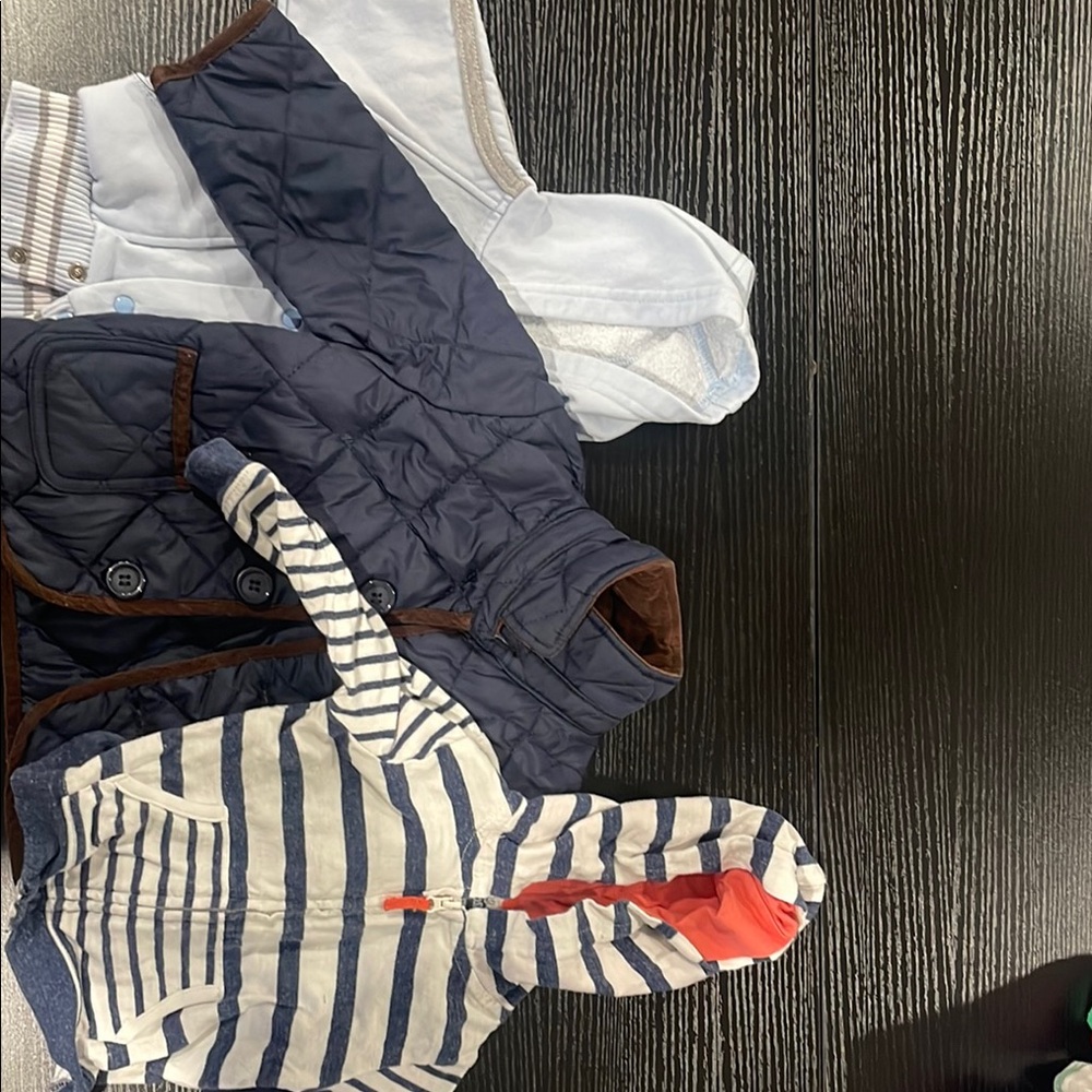 OshKosh B'gosh Navy and Striped Pea Coats